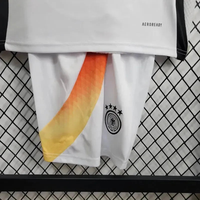 Camisa Alemanha Home 24/25 - Torcedor Infantil Branca e Laranja - Netmantos