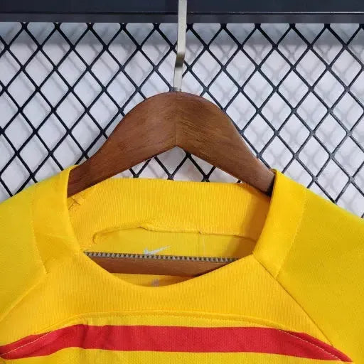 Camisa Barcelona Away IV 23/24 - Torcedor Infantil Amarela - Netmantos