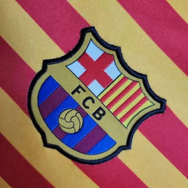 Camisa Barcelona IV Away 23/24 - Torcedor Masculina Amarela - Netmantos