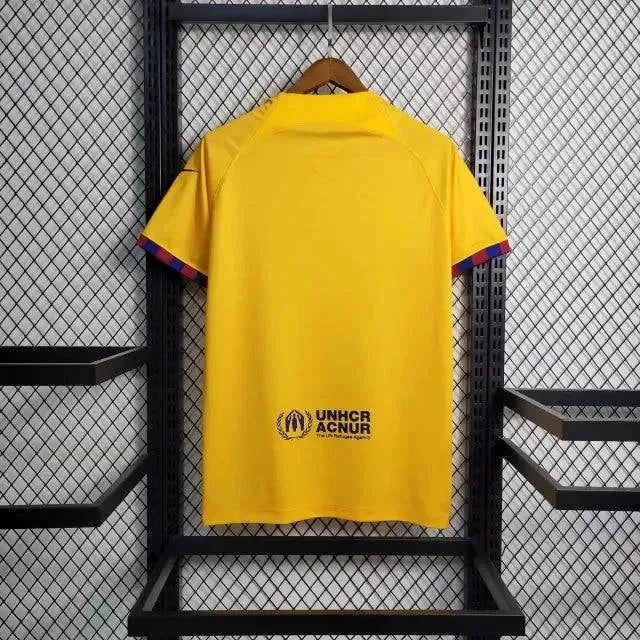 Camisa Barcelona IV Away 23/24 - Torcedor Masculina Amarela - Netmantos