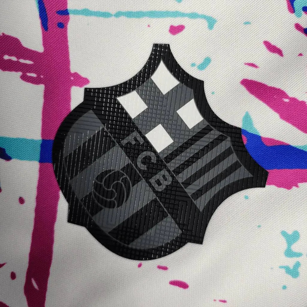 Camisa Barcelona Treino Jersey 23/24 - Torcedor Masculina Branca e Rosa - Netmantos
