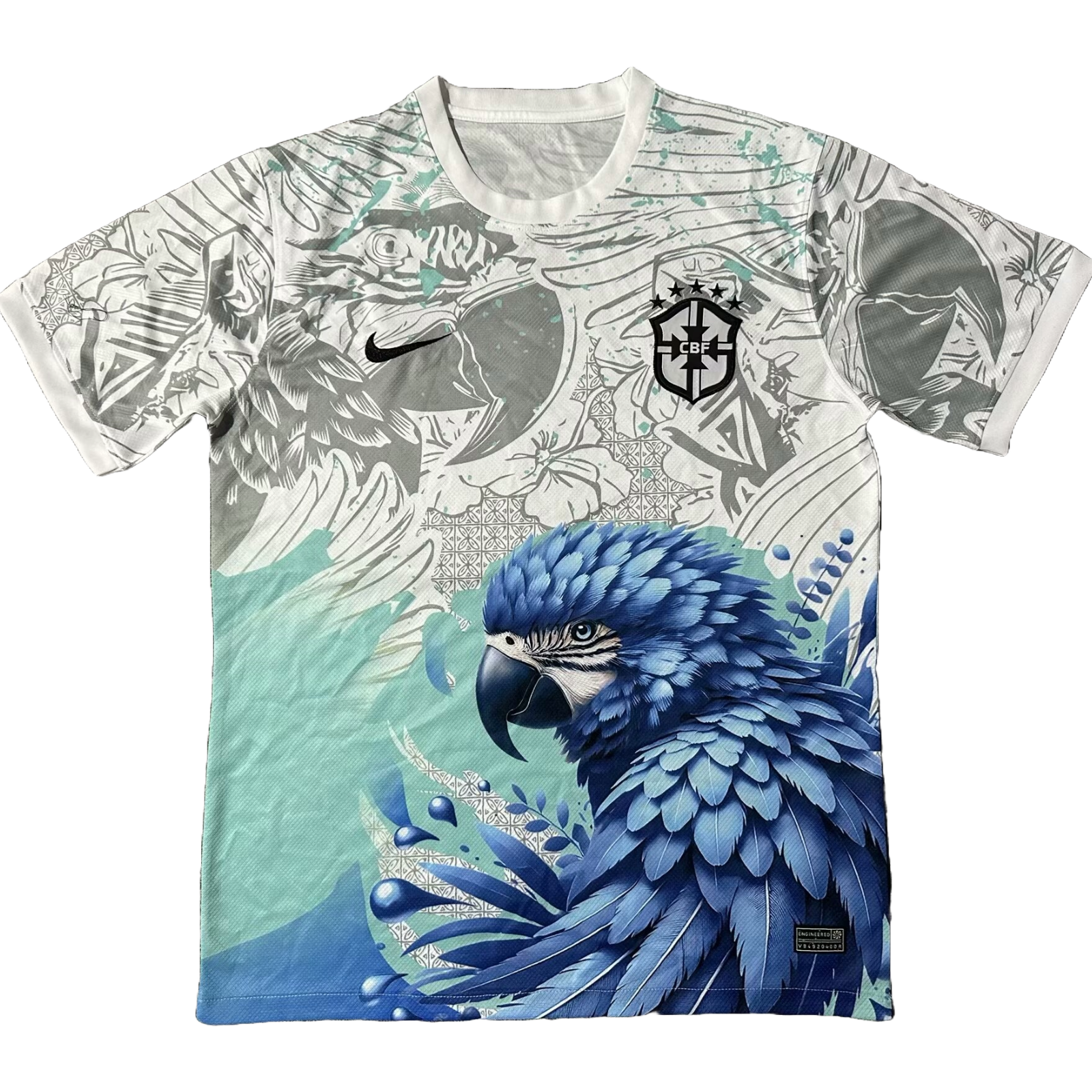 Camisa Brasil Arara Azul 25/26 - Torcedor Masculina Branca e Azul - Netmantos