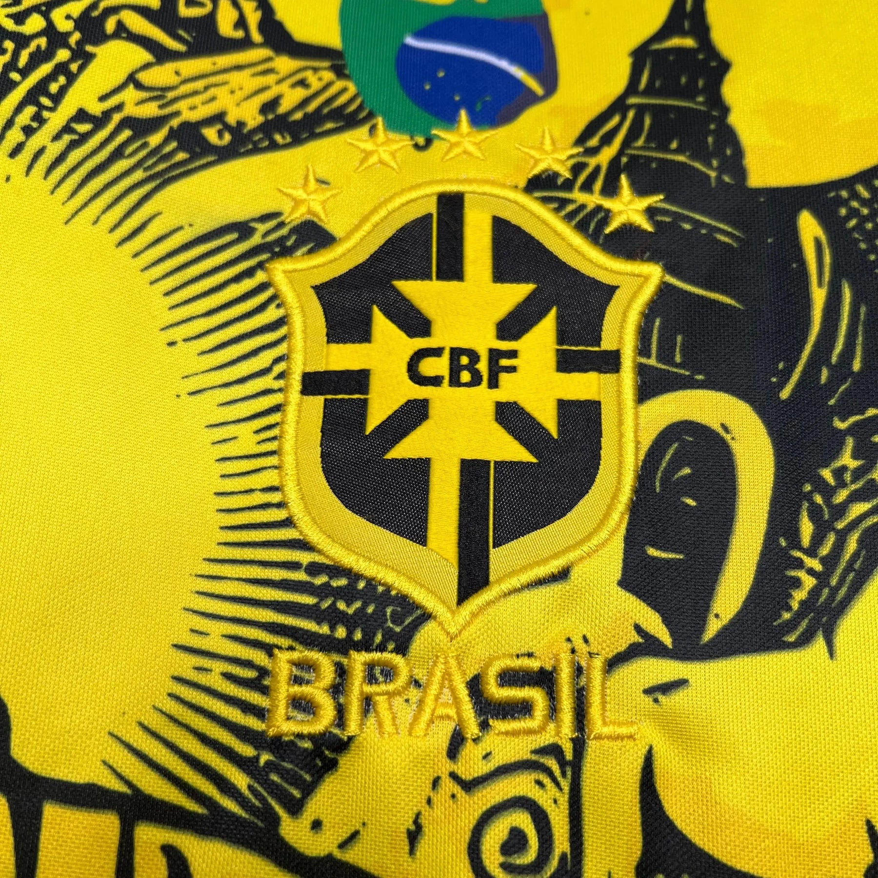 Camisa Brasil Edição Especial Cristo Redentor - Torcedor Masculina Amarela - Netmantos