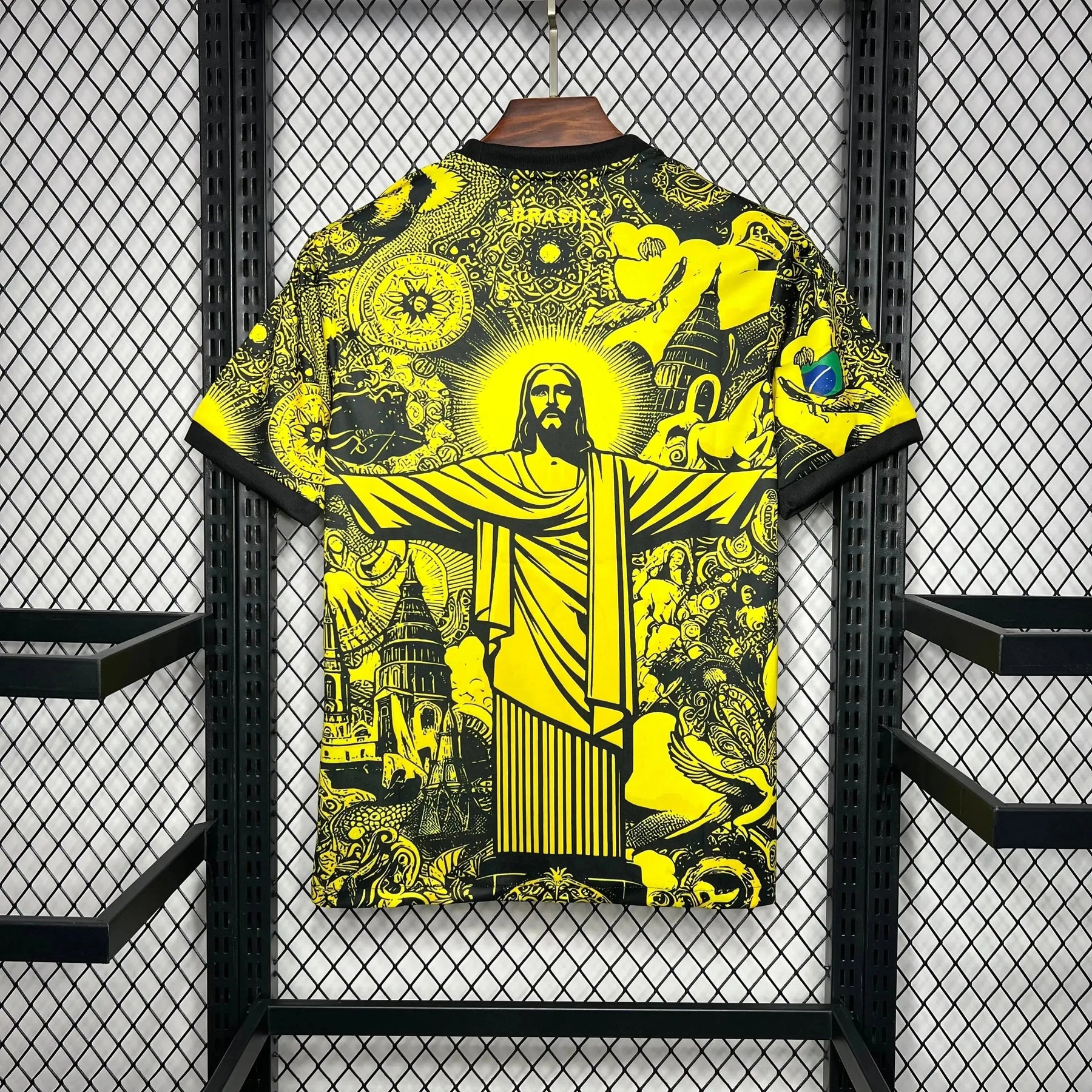Camisa Brasil Edição Especial Cristo Redentor - Torcedor Masculina Amarela - Netmantos