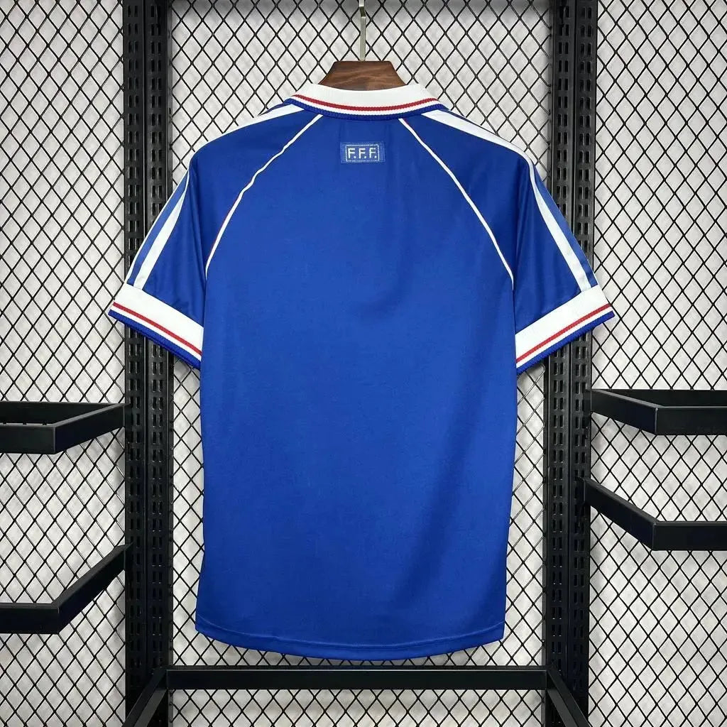 Camisa França Retrô Home 1998 - Torcedor Masculina Azul - Netmantos