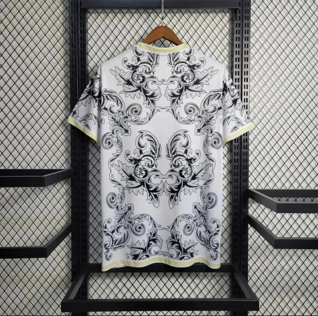 Camisa Itália x Versace 23/24- Torcedor Masculina Branca - Netmantos