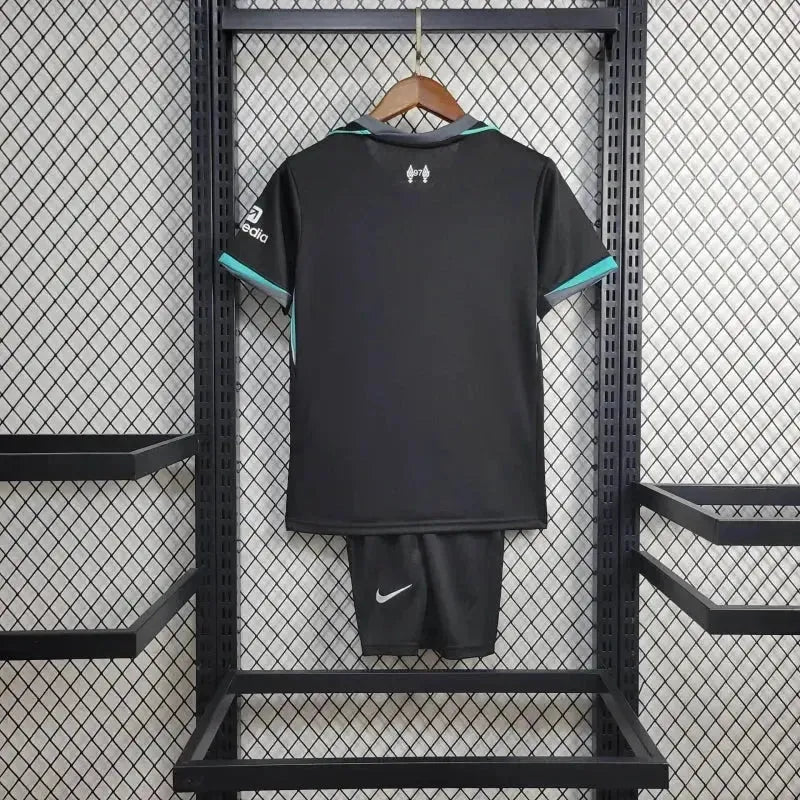 Camisa Liverpool Away 24/25 - Torcedor Infantil Preta - Netmantos