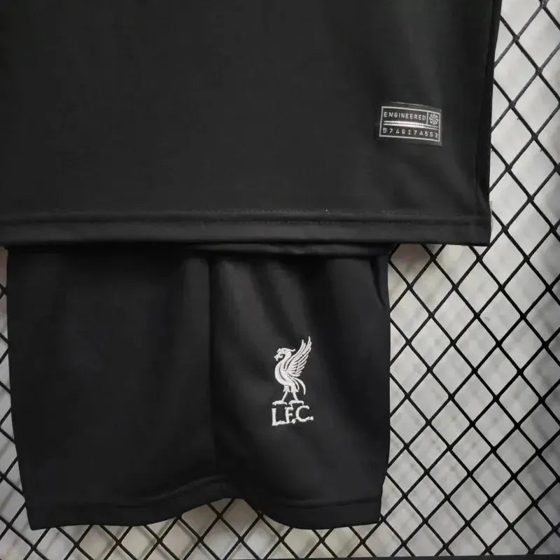 Camisa Liverpool Away 24/25 - Torcedor Infantil Preta - Netmantos