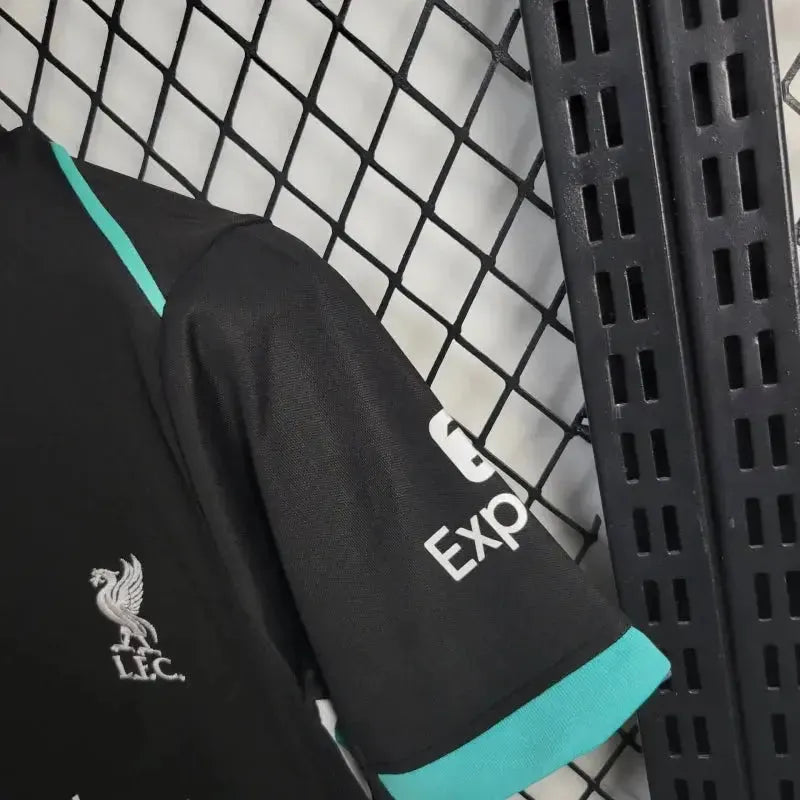 Camisa Liverpool Away 24/25 - Torcedor Infantil Preta - Netmantos