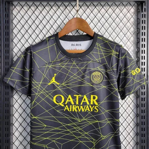 Camisa PSG Away V 23/24 - Torcedor Infantil Preta e Amarela - Netmantos