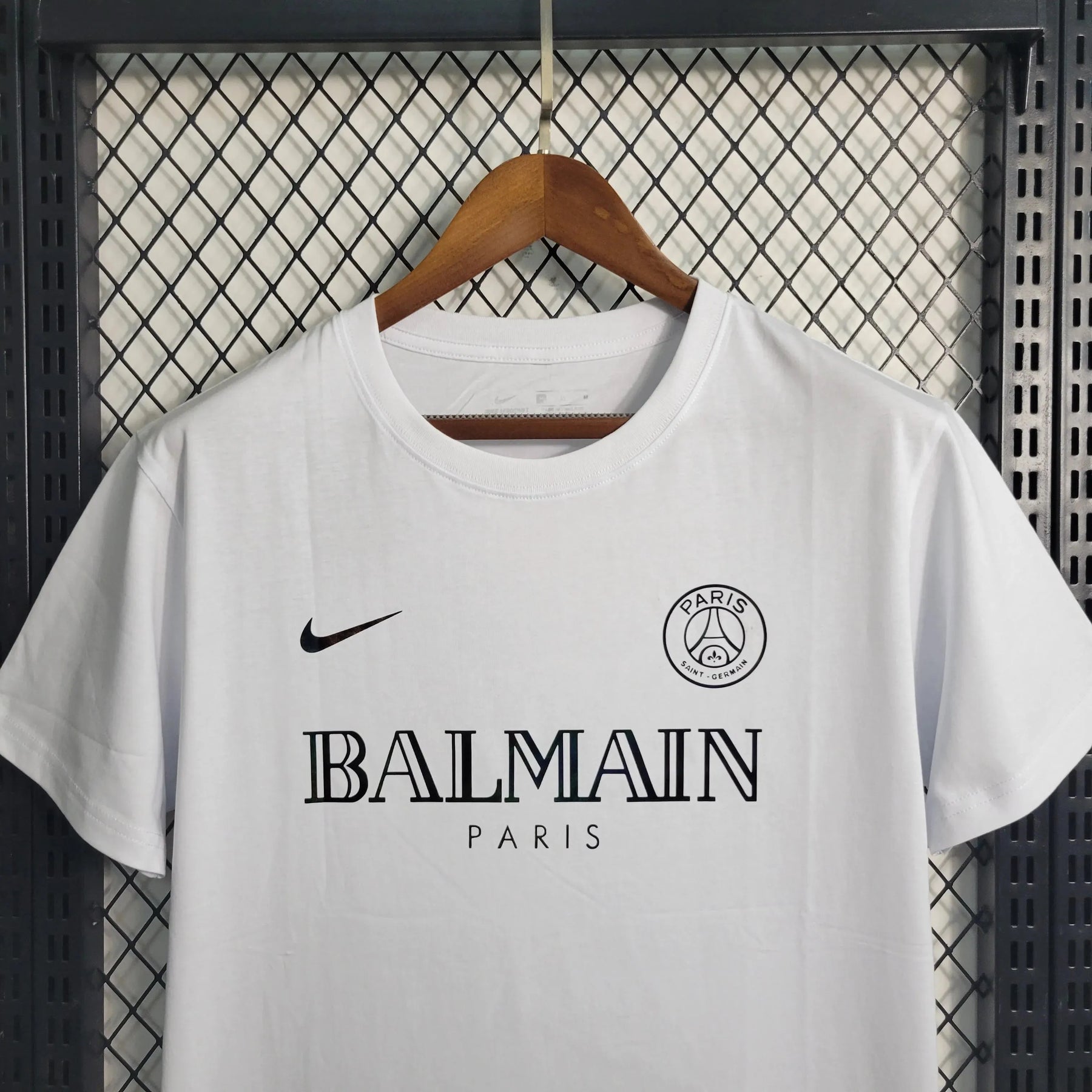 Camisa PSG Refletiva 23/24 - Torcedor Masculina BALMAIN Branca - Netmantos