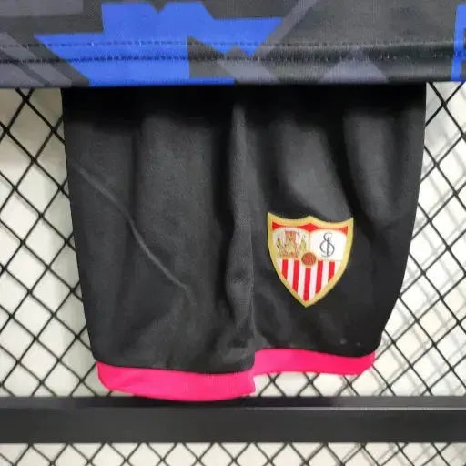Camisa Sevilla Away 23/24 - Torcedor Infantil Preta - Netmantos