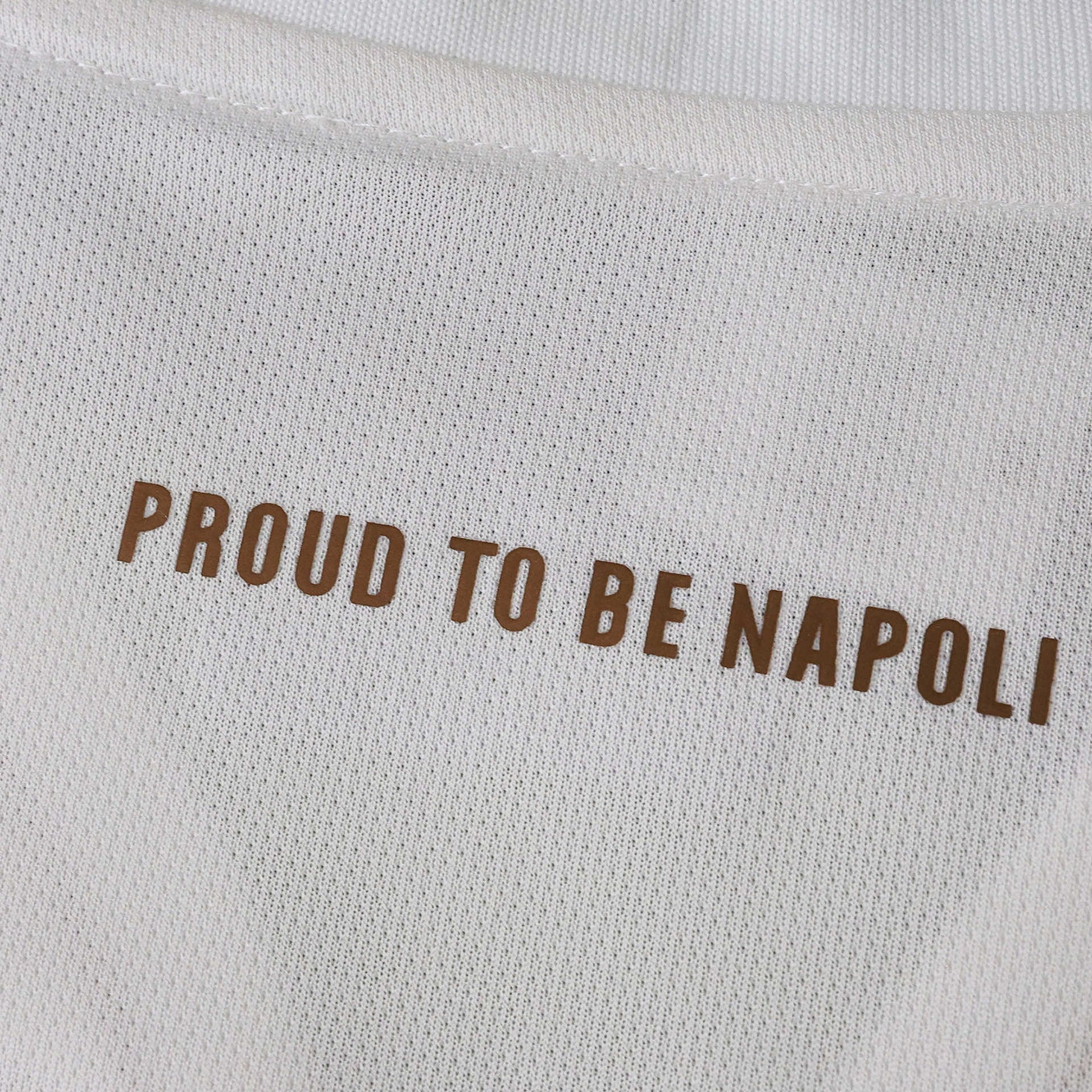 Camisa Napoli Away 25/26 - Torcedor Masculina Branca Dourada
