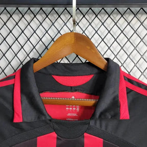 Camisa AC Milan Home Retrô 2006/07 - Torcedor Masculina Dourada Manga Longa - Netmantos