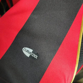 Camisa AC Milan Home Retrô 2006/07 - Torcedor Masculina Dourada Manga Longa - Netmantos