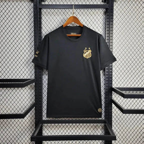 "Camisa Santista Pelé 1000 Gols - Torcedor Masculina Preta - Netmantos"