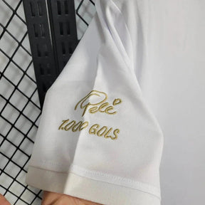 "Camisa Santista Pelé 1000 Gols - Torcedor Masculina Branca - Netmantos"