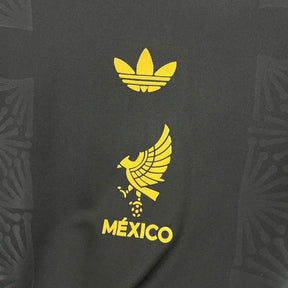 "Camisa México Gold 25/26 - Torcedor Masculina Preta e Dourada - Netmantos"