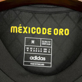 "Camisa México Gold 25/26 - Torcedor Masculina Preta e Dourada - Netmantos"