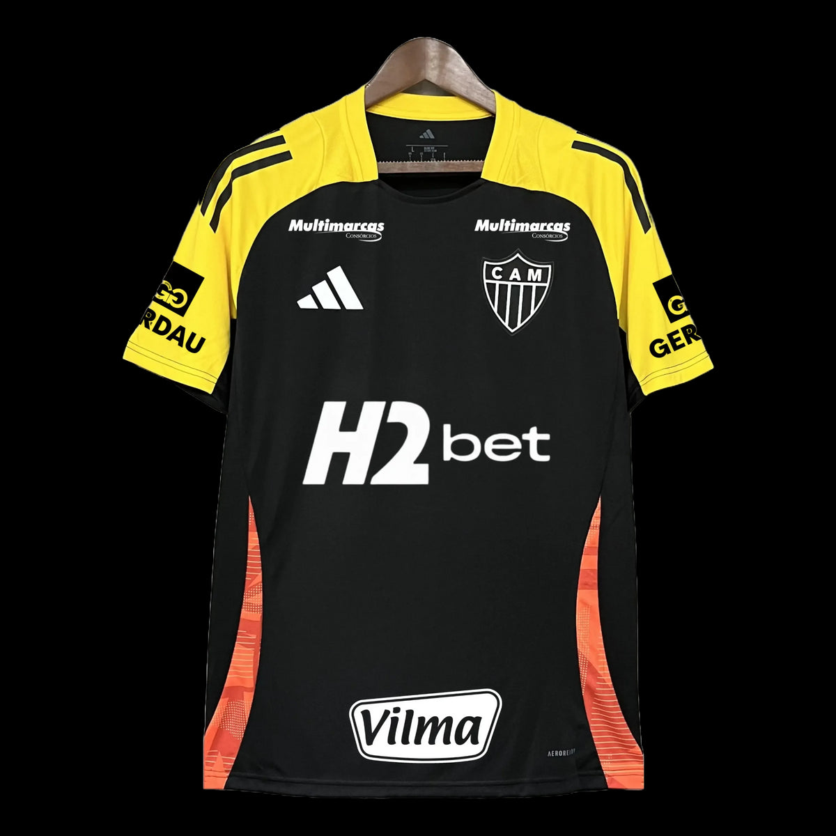 "Camisa Atlético Mineiro Treino 25/26 - Torcedor Masculina Preta + Patrocínios - Netmantos"