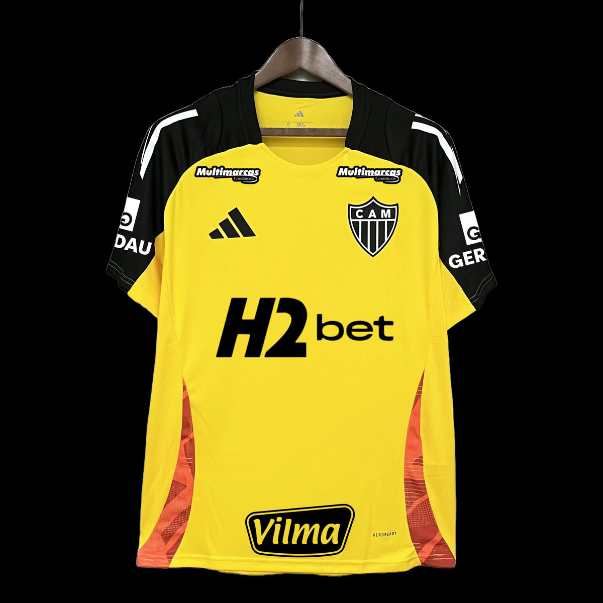 "Camisa Atlético Mineiro Treino 25/26 - Torcedor Masculina Amarela + Patrocínios - Netmantos"
