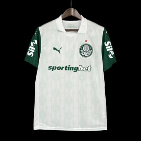 "Camisa Palmeiras Away 25/26 - Torcedor Masculina Branca + Patrocínios - Netmantos"