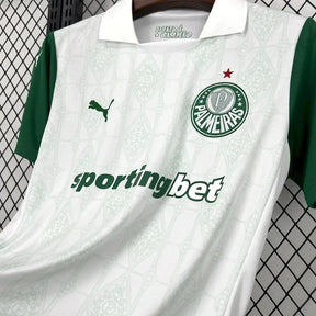 "Camisa Palmeiras Away 25/26 - Torcedor Masculina Branca + Patrocínios - Netmantos"