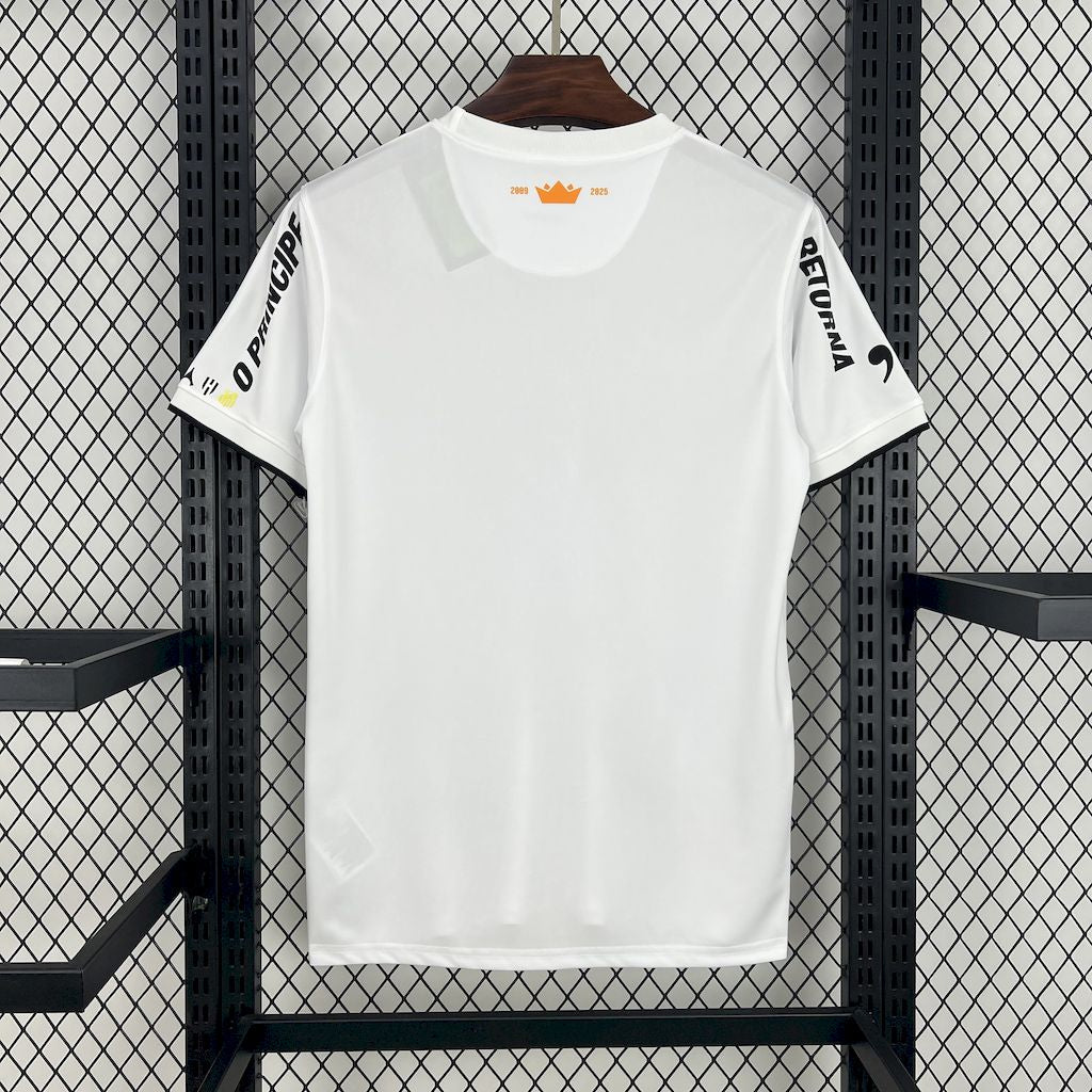 "Camisa Santista The Prince - Torcedor Masculina Branca Comma Football - Netmantos"