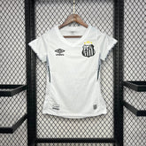 "Camisa Santista Home 24/25 - Torcedor Feminina Branca - Netmantos"