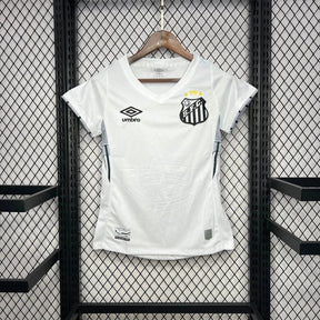 "Camisa Santista Home 24/25 - Torcedor Feminina Branca - Netmantos"