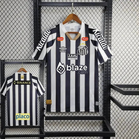 "Camisa Santista Away 24/25 - Torcedor Masculina Listrada + Patrocínios - Netmantos"