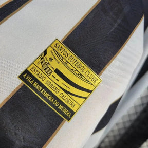 "Camisa Santista Away 24/25 - Torcedor Masculina Listrada + Patrocínios - Netmantos"