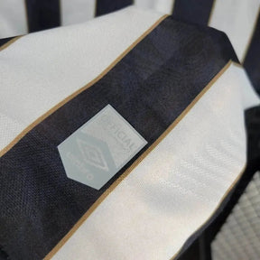 "Camisa Santista Away 24/25 - Torcedor Masculina Listrada + Patrocínios - Netmantos"