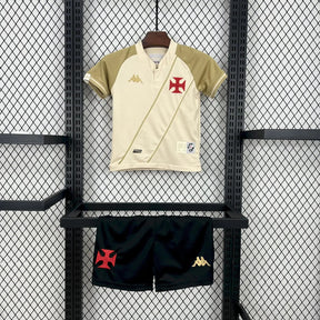 "Camisa Vasco da Gama Third Away 24/25 - Torcedor Infantil Branca e Dourada - Netmantos"