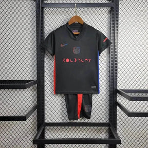 "Camisa Barcelona COLDPLAY Away 24/25 - Torcedor Infantil Preta - Netmantos"