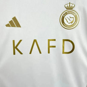 "Camisa Al-Nassr Third Away 24/25 - Torcedor Infantil Branca e Dourada - Netmantos"