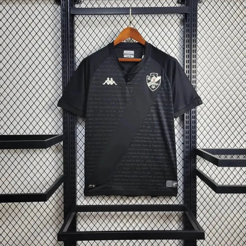 "Camisa Vasco Goleiro 24/25 - Torcedor Masculina Preta + Patrocínios - Netmantos"