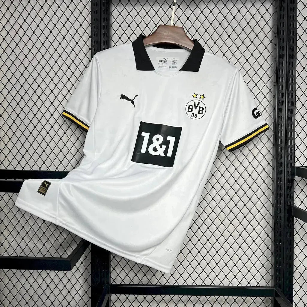 "Camisa Borussia Dortmund Third Away 24/25 - Torcedor Masculina Branca - Netmantos"