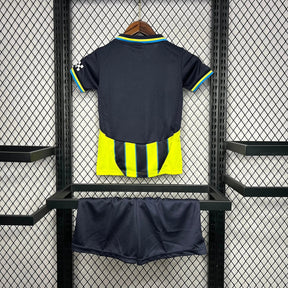 "Camisa Manchester City Away 24/25 - Torcedor Infantil Preta e Verde - Netmantos"