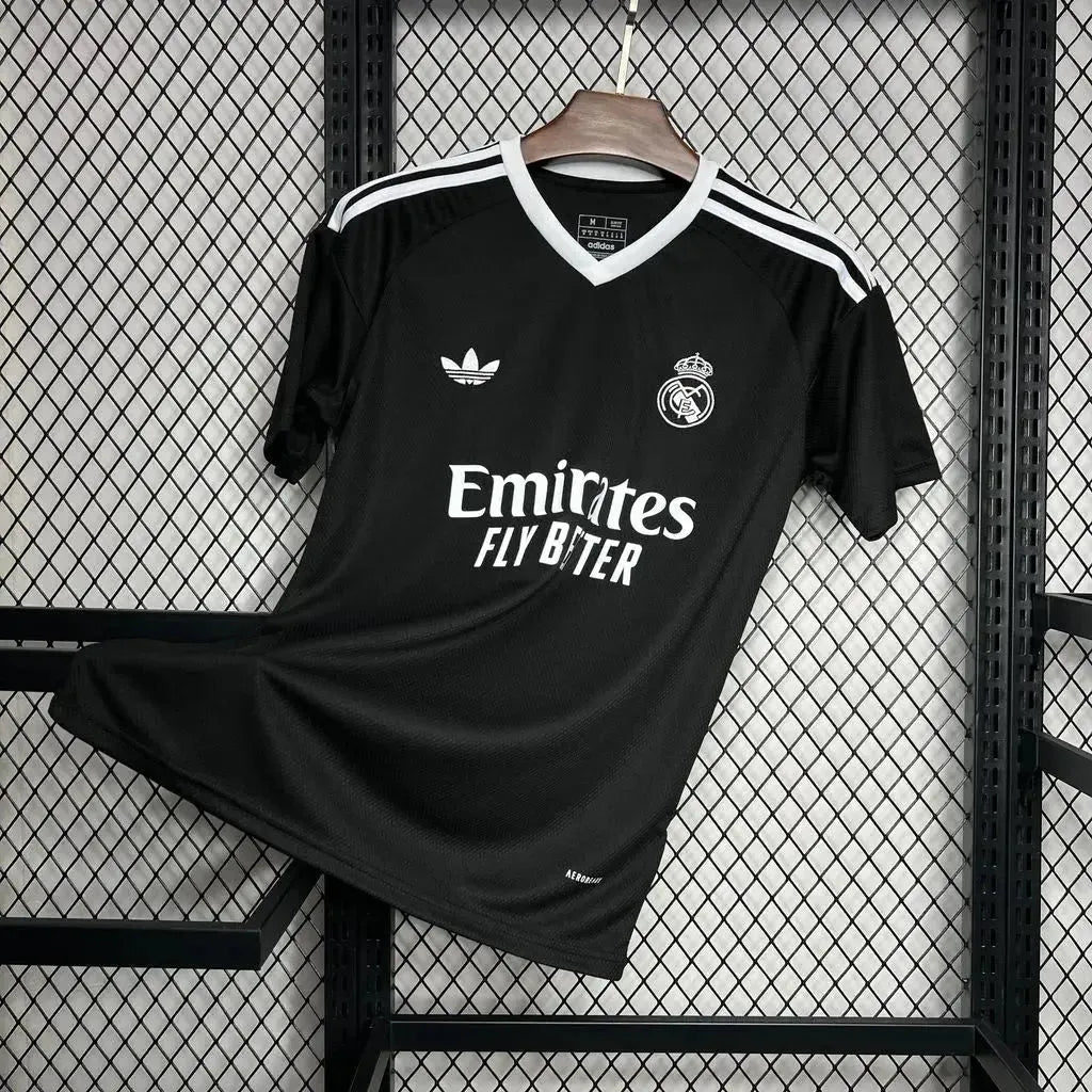 "Camisa Real Madrid Treino 24/25 - Torcedor Masculina Preta - Netmantos"