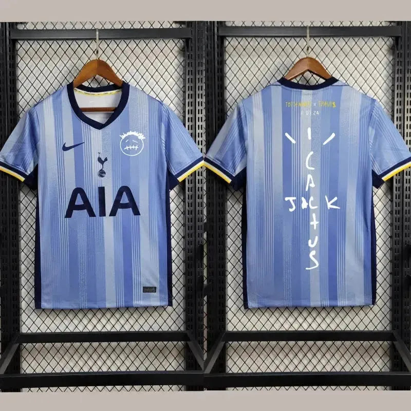 "Camisa Tottenham X Travis Scott Away 24/25 - Torcedor Masculina Azul - Netmantos"