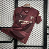"Camisa Manchester City Third Away 24/25 - Torcedor Masculina Vinho/Vermelha - Netmantos"