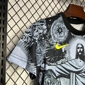 "Camisa Brasil Edição Especial Cristo Redentor 24/25 - Torcedor Infantil Cinza - Netmantos"