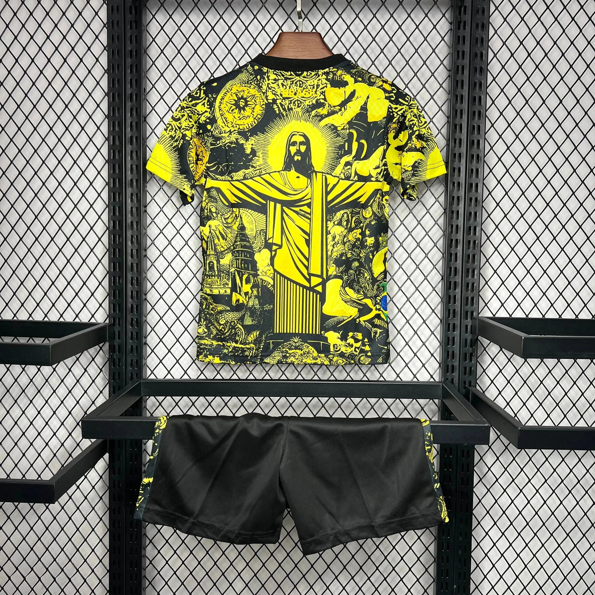 "Camisa Brasil Edição Especial Cristo Redentor 24/25 - Torcedor Infantil Amarela - Netmantos"