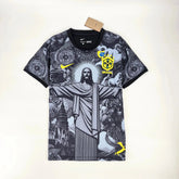 "Camisa Brasil Edição Especial Cristo Redentor - Torcedor Masculina Preta - Netmantos"