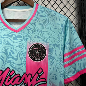 "Camisa Inter Miami Edição Especial 24/25 - Torcedor Masculina Azul e Rosa - Netmantos"