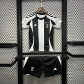 "Camisa Juventus Home 24/25 - Torcedor Infantil Preta e Branca - Netmantos"