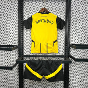 "Camisa Borussia Dortmund Home 24/25- Torcedor Infantil Preta e Amarela - Netmantos"