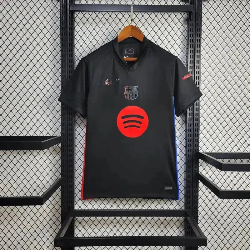 "Camisa Barcelona Away 24/25 - Torcedor Masculina Preta - Netmantos"