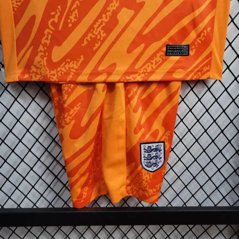 "Camisa Inglaterra Goleiro 24/25 - Torcedor Infantil Laranja - Netmantos"